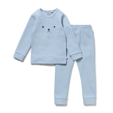 Wilson & Frenchy Storm Blue Long Sleeve Pyjamas