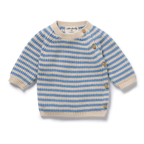 Wilson and Frenchy Frosted Blue Knitted Kimono Cardigan