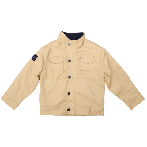 Stretch Twill Jacket with Sherpa Lining