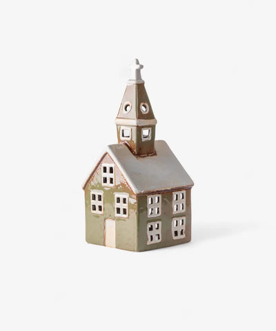 Alsace Tea Light Chapel Olive Green (YA0046)