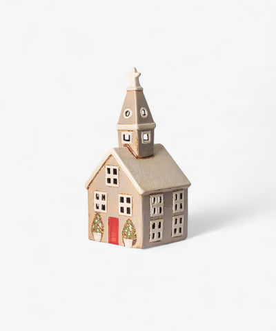 Alsace Tea Light Church Christmas Stone (YA0060)