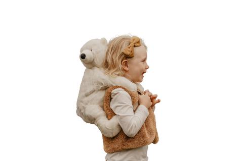 Wild and Soft White Bear Backpack