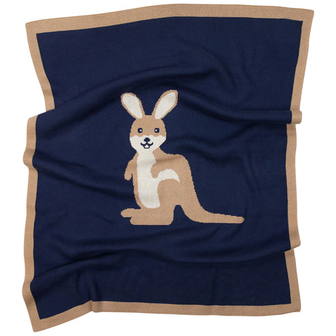 Korango - Aussie Bush Kangaroo Knit Blanket