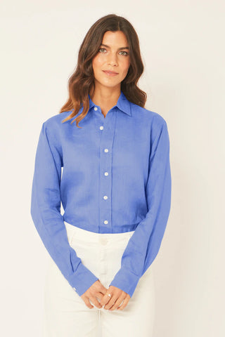 Linen Shirt Cornflower Blue