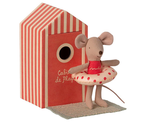Maileg Beach Mouse Little Sister in Cabin