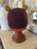 Knitted Beret With Sticky Up Ears - Brown