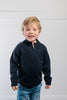 Bow & Arrow Boys Navy Hunter Jumper with Tan Patches