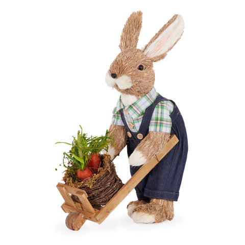 Buster Rabbit with Wheelbarrow.
