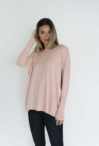 Humidity Lifestyle Rosie Knit Top - Blush