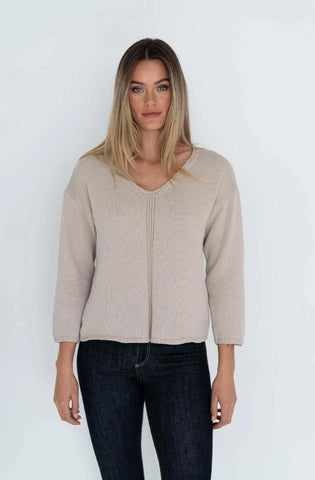 Humidity Lifestyle Tillie Knit Top - Stone