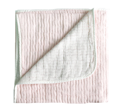 Petal Pink Muslin Baby Blanket