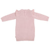 Cable Knit Frill Dress - Blush Pink