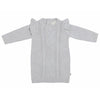 Cable Knit Frill Dress - Silver