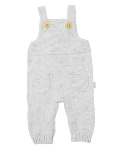 Baby Polka Knit Overall - Grey