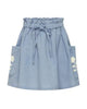 Scarlett Skirt w Pocket Embroidery - Steel Blue