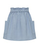 Scarlett Skirt w Pocket Embroidery - Steel Blue