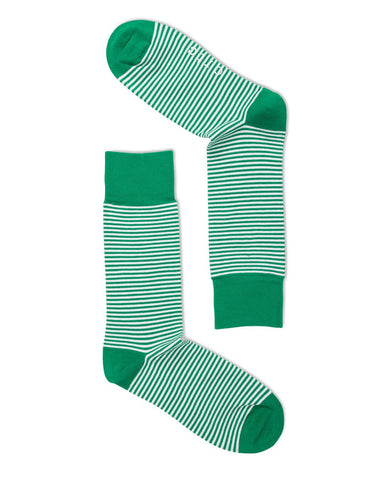 ORTC Socks - Green & White Pin Stripe