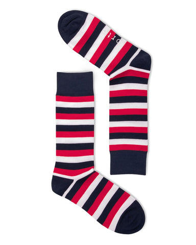 ORTC Socks - White & Blue Stripes
