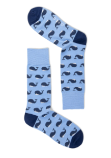 ORTC Socks - Pale Blue Whales