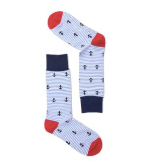 ORTC socks - Pale Stripe Anchors