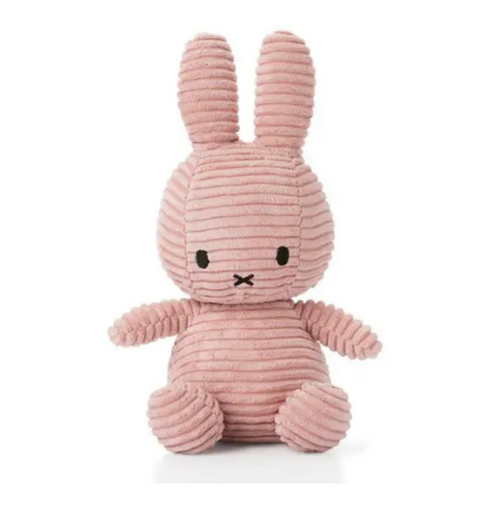 Miffy sitting corduroy - Pink 33cm