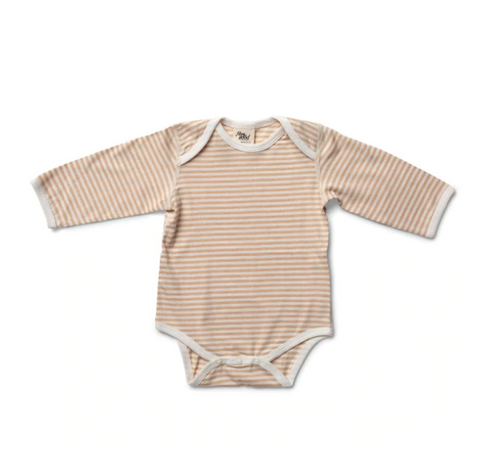 Fibre for Good Striped Long Sleeve Body Suit - LY001STP.