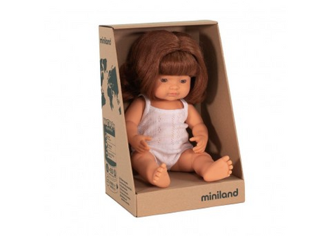 Anatomically Correct Baby, Caucasian Girl, Red Head 38 cm