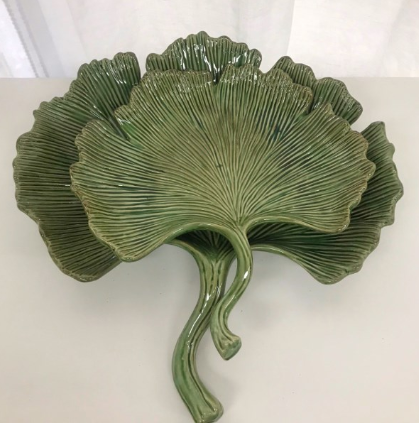 Mode Ginko Leaf Plate Green