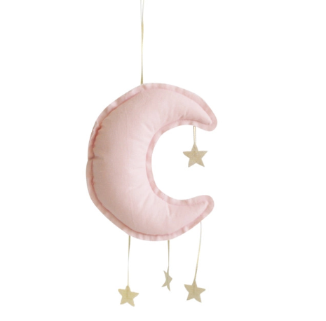 Linen Moon Mobile 27cm Pink