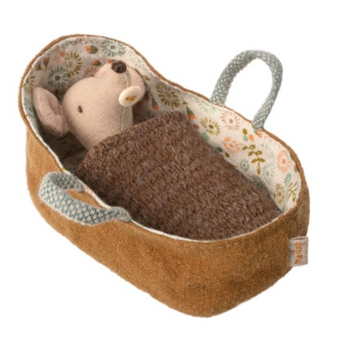 Maileg Carry Cot - Brown