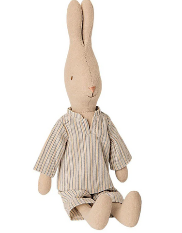 Maileg Rabbit in  Stripe Pyjamas - Size 2.