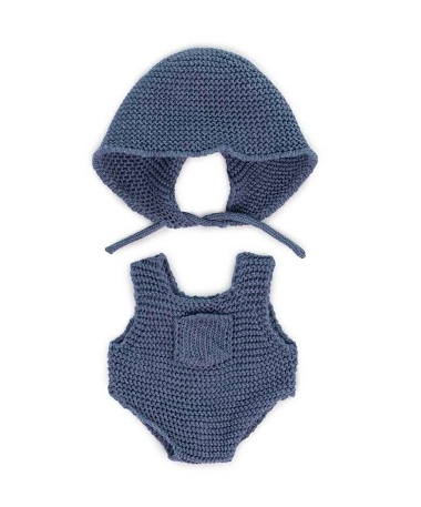 Miniland Clothing Eco Knitted Rompers and Hood, 21 cm