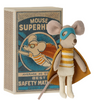 Maileg super Hero Mouse in Matchbox.