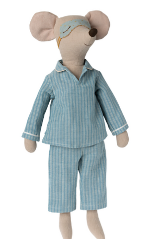 Maileg Medium Mouse in Pyjamas or Nightgown.