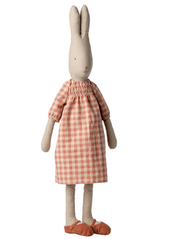 Maileg Rabbit - Size 5 Check Dress.