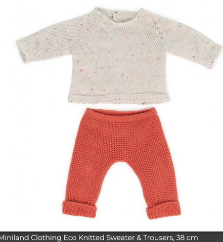 MINILAND ECO KNITTED SWEATER & TROUSERS - 38CM
