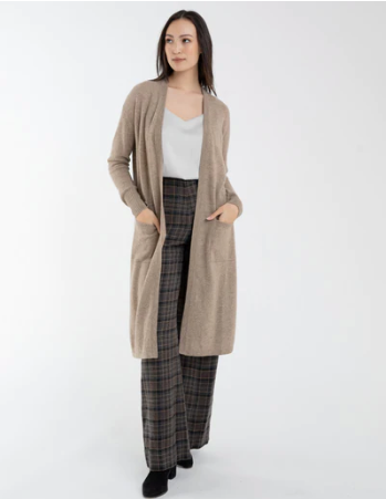Cashmere Longline Cardigan with Pockets
