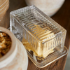 French glass butter dish