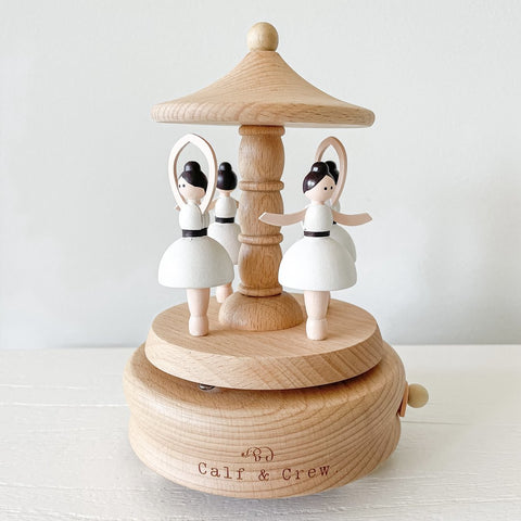 Calf & Crew - Wooden Musical Carousel (Ballerina)